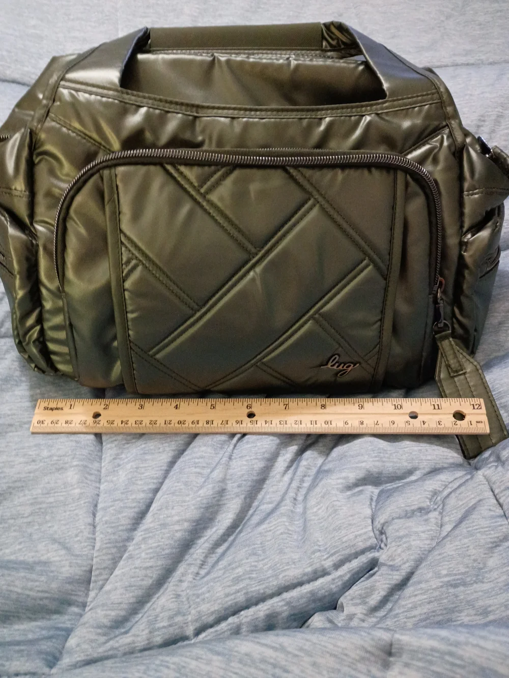 Lug Quilted Medium Satchel Crossbody - Rumble